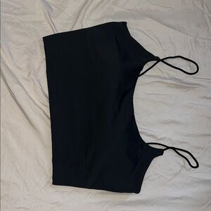 Black Strappy Crop Top